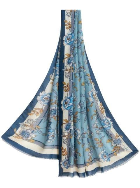floral-print semi-sheer scarf by ETRO