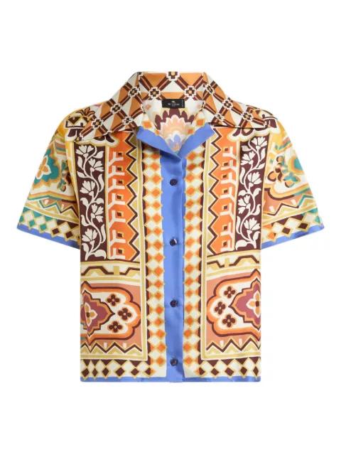 floral-print silk shirt by ETRO