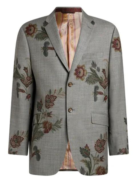 floral-print single-breasted jacket by ETRO