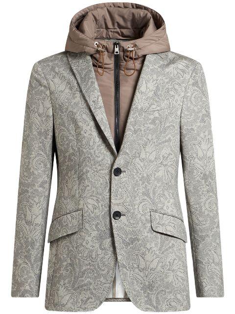 floral print with vest insert blazer by ETRO