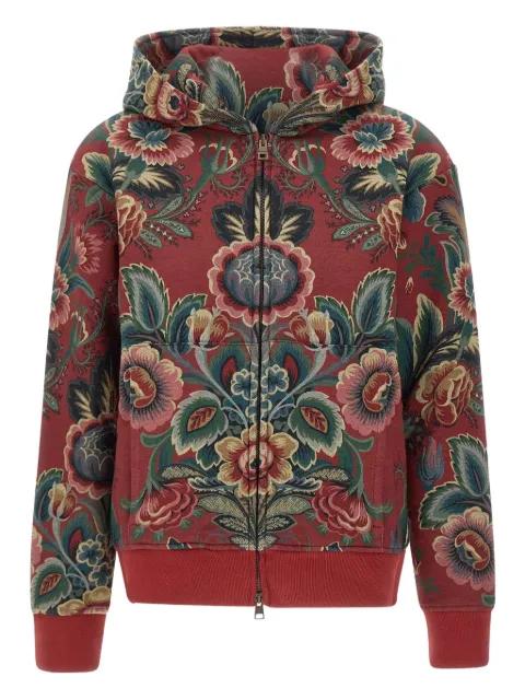 floral-print zip-up hoodie by ETRO