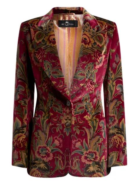 floral velvet blazer by ETRO