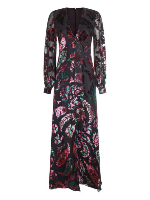 floral-velvet maxi dress by ETRO