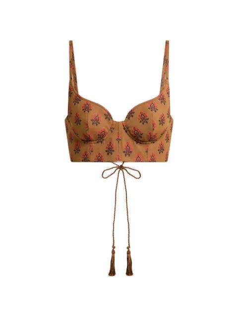 flower-embroidered crop top by ETRO