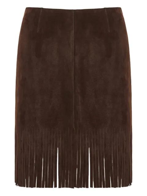 fringe suede skirt by ETRO