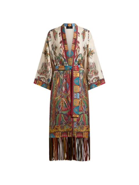 fringed silk oversized jacket by ETRO