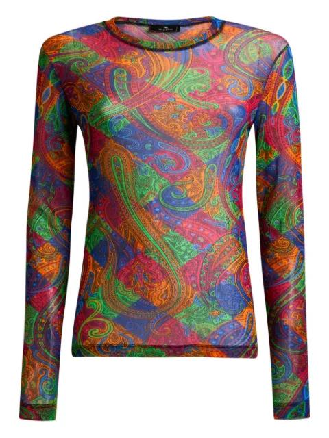 geometric paisley-pattern top by ETRO