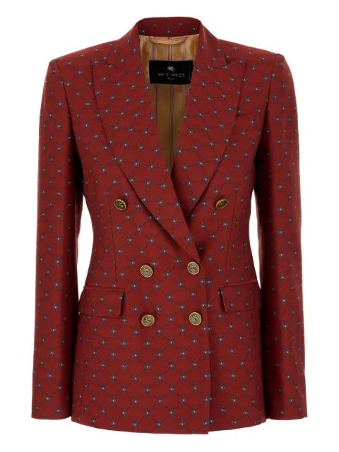 geometric-pattern double-breasted blazer by ETRO