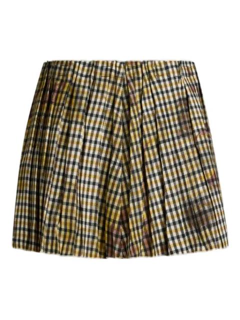gingham pleated mini skirt by ETRO