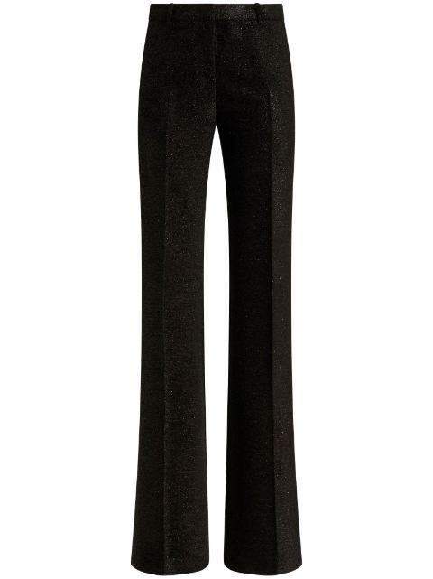 glittered tailored trousers by ETRO