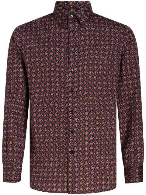 graphic-print cotton shirt by ETRO