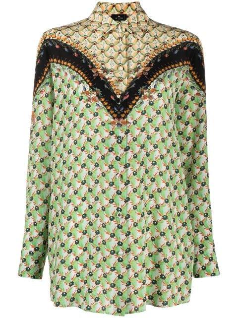 graphic-print long-sleeve shirt by ETRO