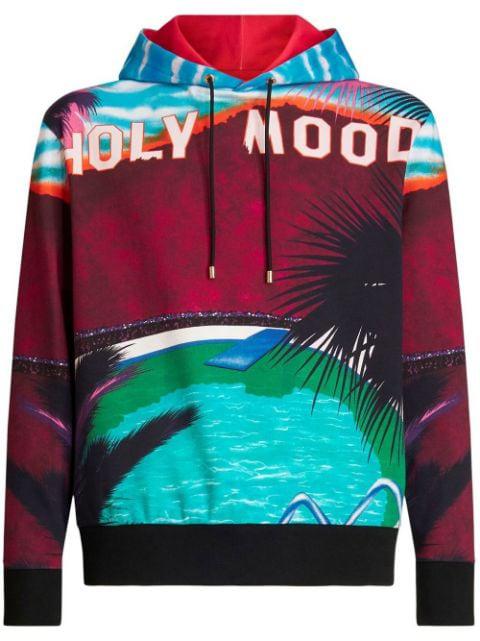 graphic-print pullover hoodie by ETRO