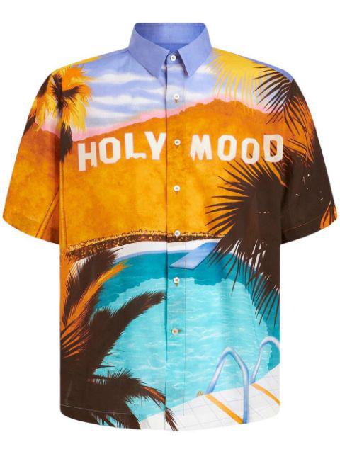 graphic-print short-sleeve shirt by ETRO