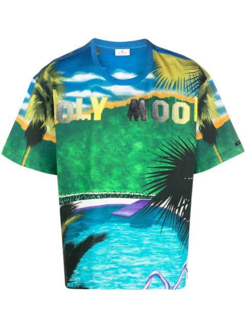 graphic-print short-sleeved T-shirt by ETRO