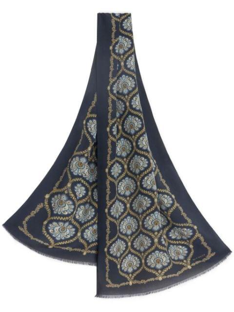 graphic-print silk scarf by ETRO