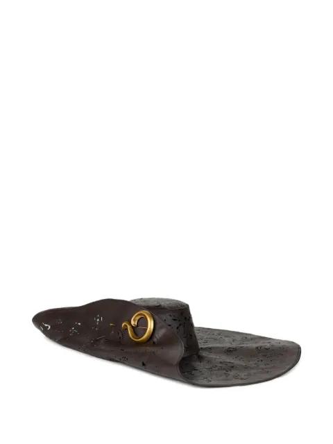 hat with openwork motif and Paisley brooch by ETRO