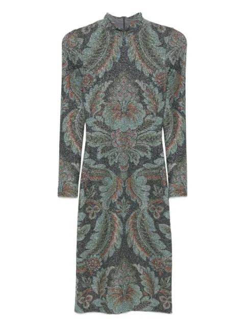 high-neck floral-pattern dress by ETRO