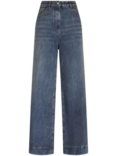high-rise flared jeans by ETRO