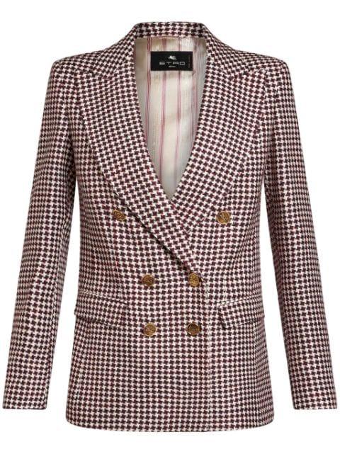houndstooth-pattern double-breasted jacket by ETRO