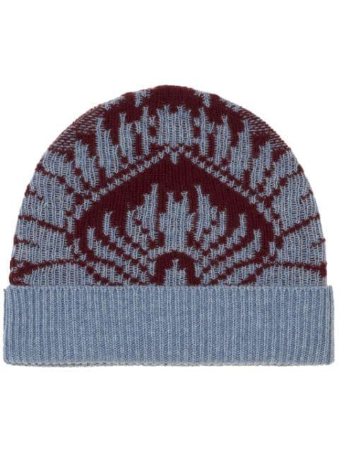 intarsia-knit wool beanie by ETRO