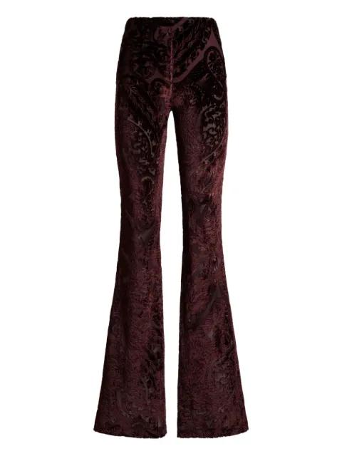 jacquard chenille trousers with lace effect by ETRO