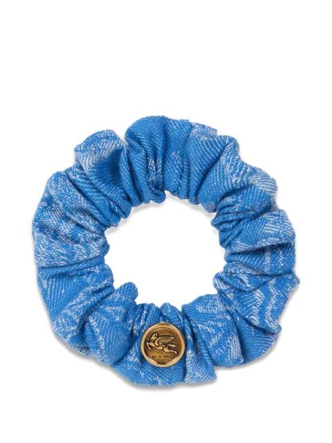 jacquard denim scrunchie by ETRO