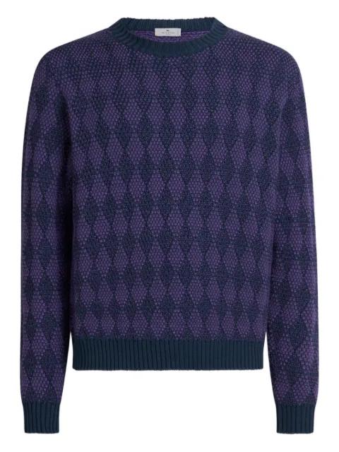 jacquard diamond-pattern sweater by ETRO