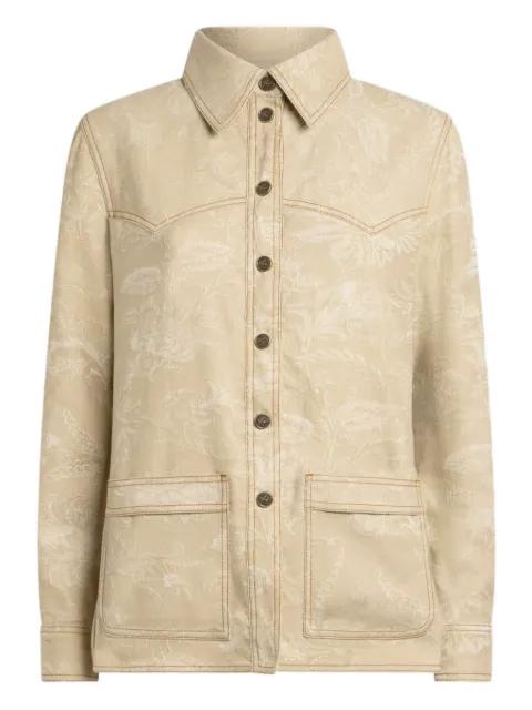 jacquard floral denim jacket by ETRO