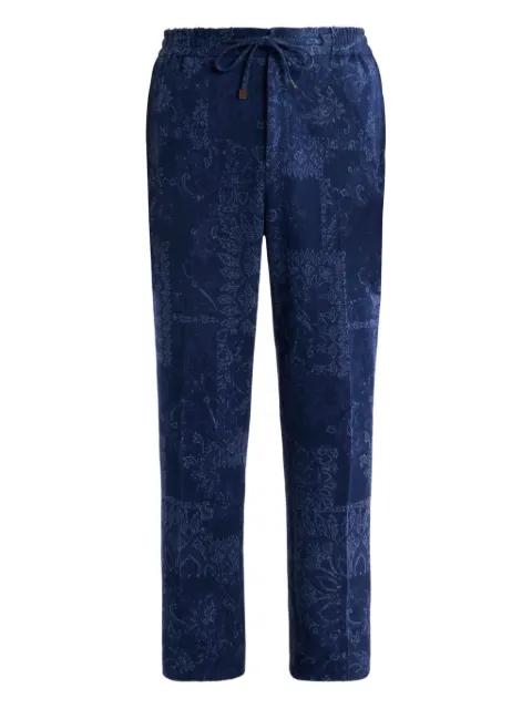 jacquard floral trousers by ETRO