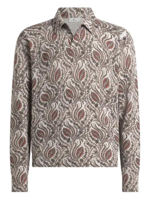 jacquard foliage motif sweater by ETRO