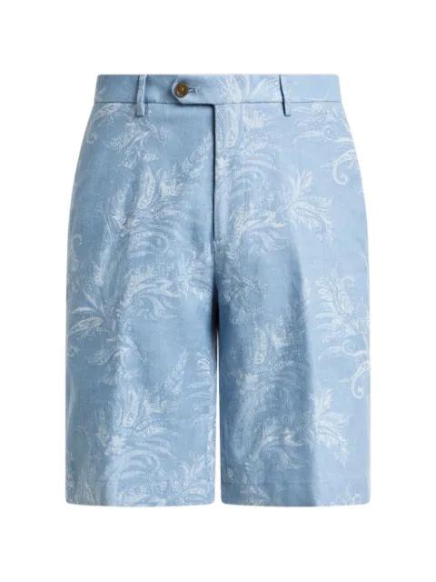 jacquard-motif denim shorts by ETRO