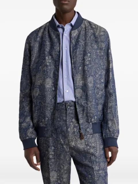 jacquard paisley bomber jacket by ETRO