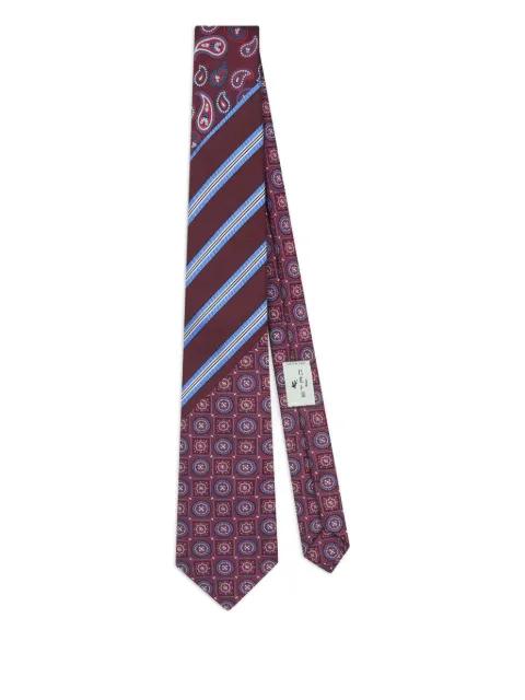 jacquard patchwork design tie by ETRO