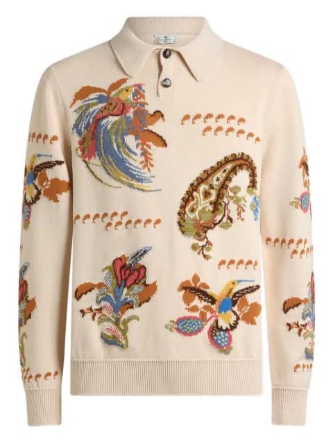 jacquard polo sweater by ETRO