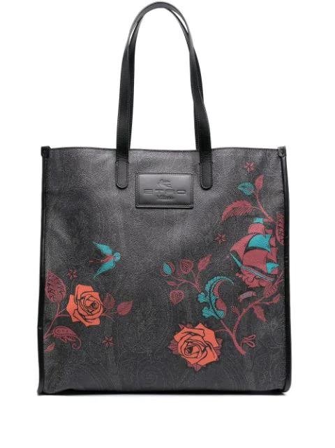 jacquard-woven floral tote bag by ETRO