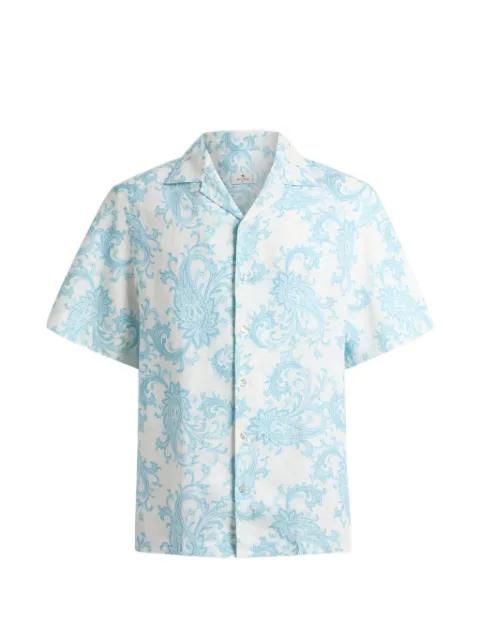 linen bowling shirt with Paisley-motif by ETRO