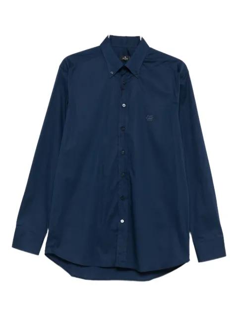 logo-embroidered button-down shirt by ETRO