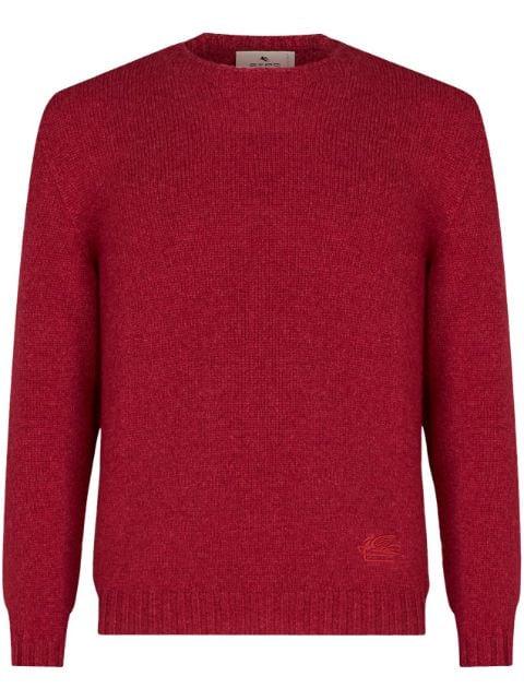 logo-embroidered cashmere jumper by ETRO