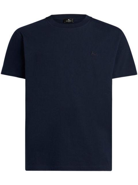 logo-embroidered cotton T-shirt by ETRO