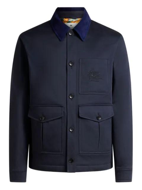 logo-embroidered jacket by ETRO