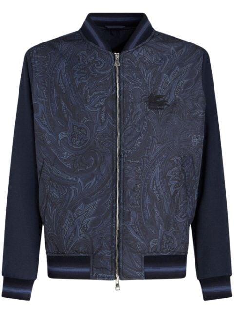 logo-embroidered paisley-print bomber jacket by ETRO