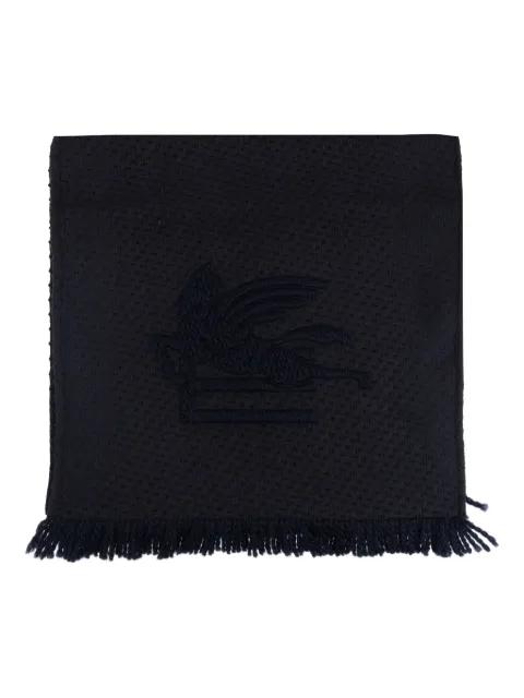 logo-embroidered scarf by ETRO