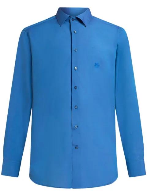logo-embroidered shirt by ETRO