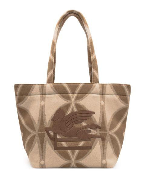 logo-embroidered tote bag by ETRO