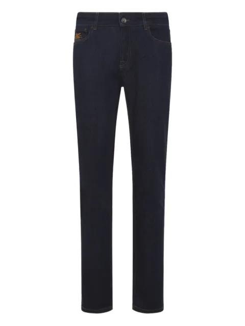 logo-embroidery five-pockets jeans by ETRO
