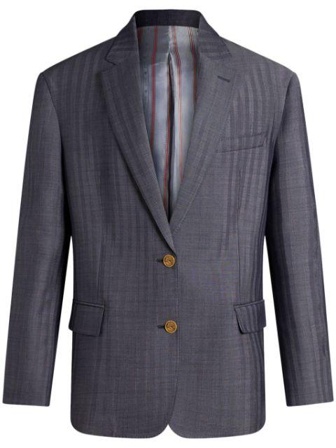 logo-engraved buttons oversized jacket by ETRO