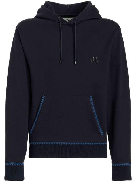 logo-patch pullover hoodie by ETRO