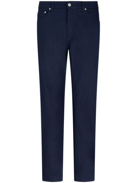 logo-patch straight-leg jeans by ETRO