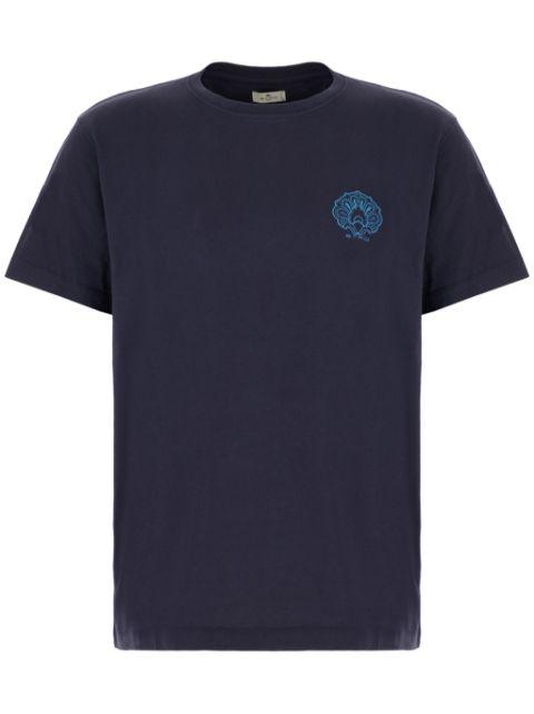 logo-print cotton T-shirt by ETRO
